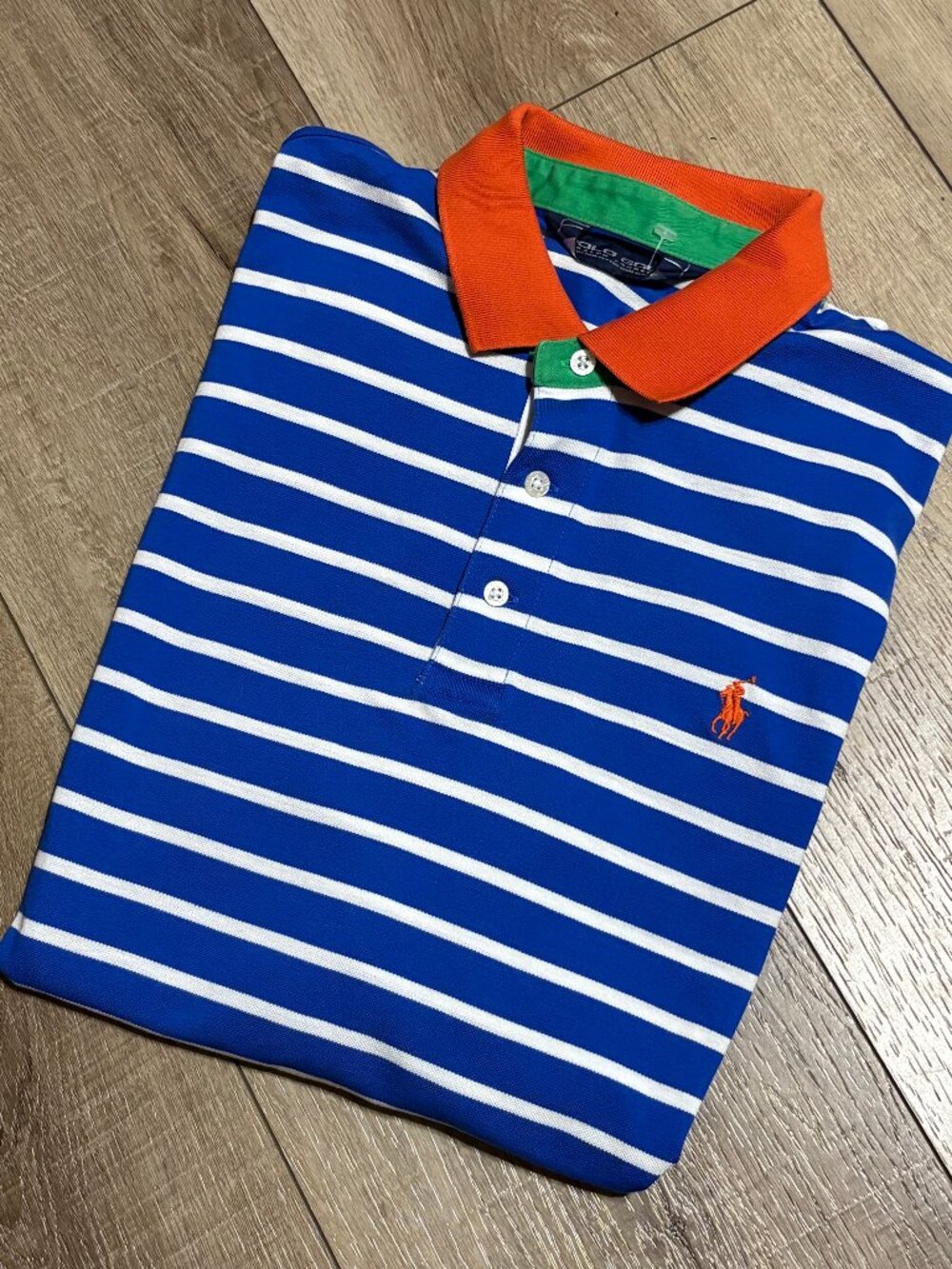 POLO GOLF Ralph Lauren Striped Polo Men's Large Blue